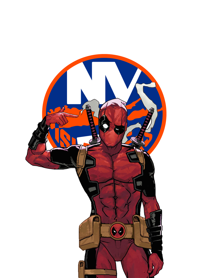 New York Islanders Deadpool Logo vinyl decal